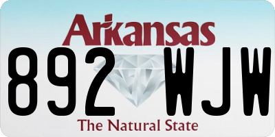 AR license plate 892WJW