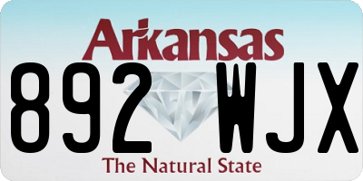 AR license plate 892WJX