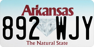 AR license plate 892WJY