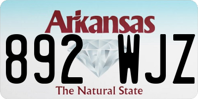 AR license plate 892WJZ