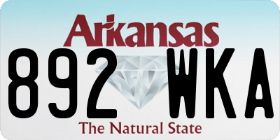 AR license plate 892WKA