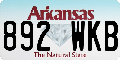 AR license plate 892WKB