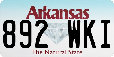 AR license plate 892WKI