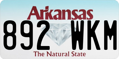 AR license plate 892WKM