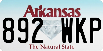 AR license plate 892WKP