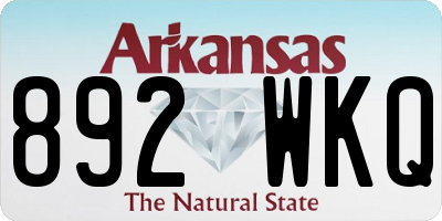 AR license plate 892WKQ