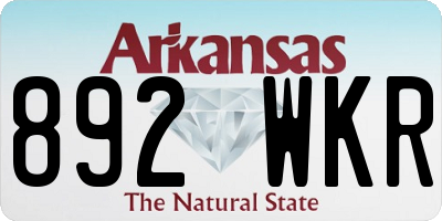 AR license plate 892WKR