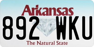AR license plate 892WKU