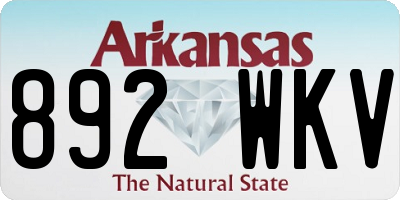 AR license plate 892WKV