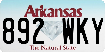 AR license plate 892WKY