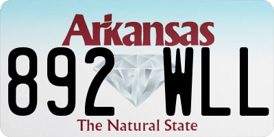 AR license plate 892WLL