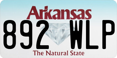 AR license plate 892WLP