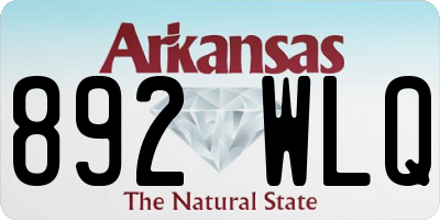 AR license plate 892WLQ