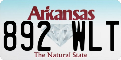AR license plate 892WLT