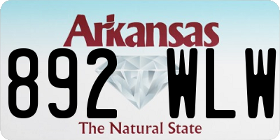AR license plate 892WLW