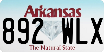 AR license plate 892WLX