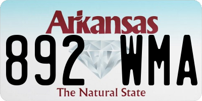AR license plate 892WMA