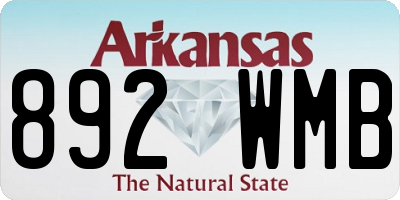 AR license plate 892WMB