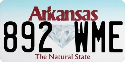 AR license plate 892WME