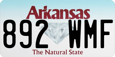 AR license plate 892WMF