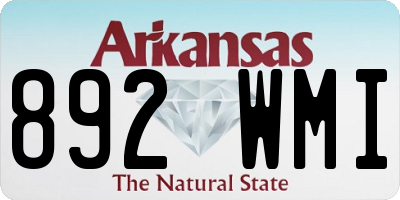 AR license plate 892WMI