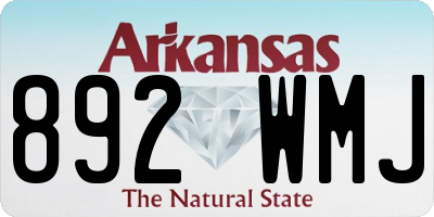 AR license plate 892WMJ