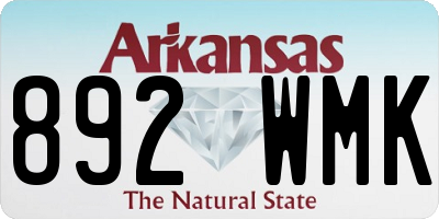 AR license plate 892WMK