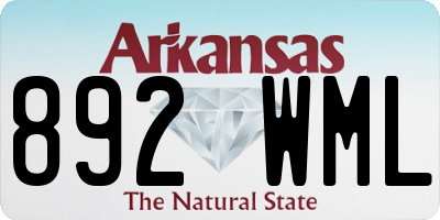 AR license plate 892WML