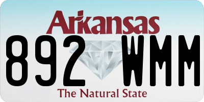 AR license plate 892WMM