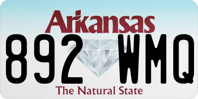 AR license plate 892WMQ