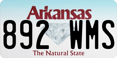 AR license plate 892WMS