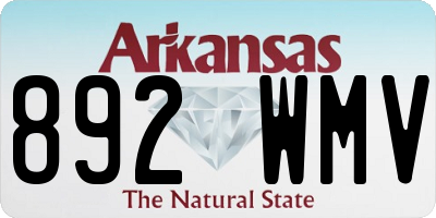 AR license plate 892WMV