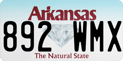 AR license plate 892WMX