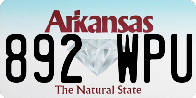 AR license plate 892WPU