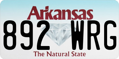 AR license plate 892WRG