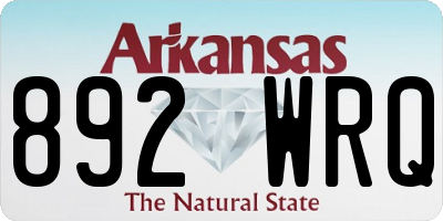 AR license plate 892WRQ
