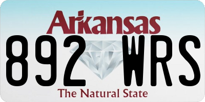 AR license plate 892WRS