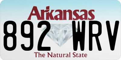 AR license plate 892WRV