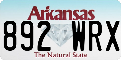 AR license plate 892WRX