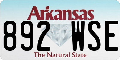 AR license plate 892WSE