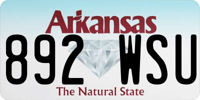 AR license plate 892WSU