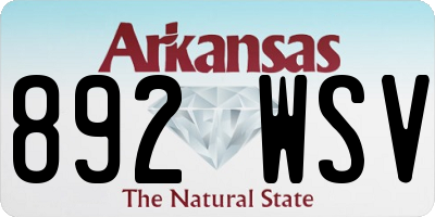AR license plate 892WSV