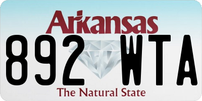 AR license plate 892WTA