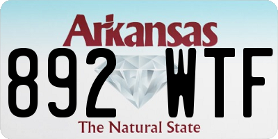 AR license plate 892WTF