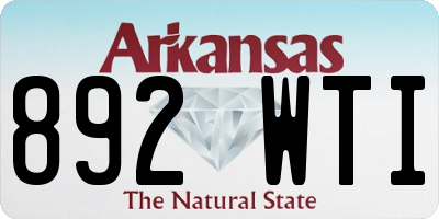 AR license plate 892WTI