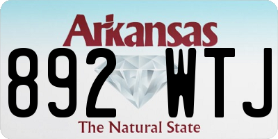 AR license plate 892WTJ