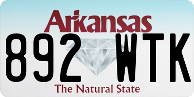 AR license plate 892WTK