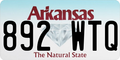AR license plate 892WTQ
