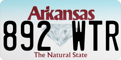 AR license plate 892WTR