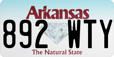 AR license plate 892WTY